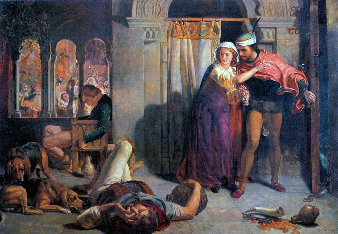 The Eve of Saint Agnes-The Flight of Madeleine and Porphyro during the Drunkenness attending the Revelry
